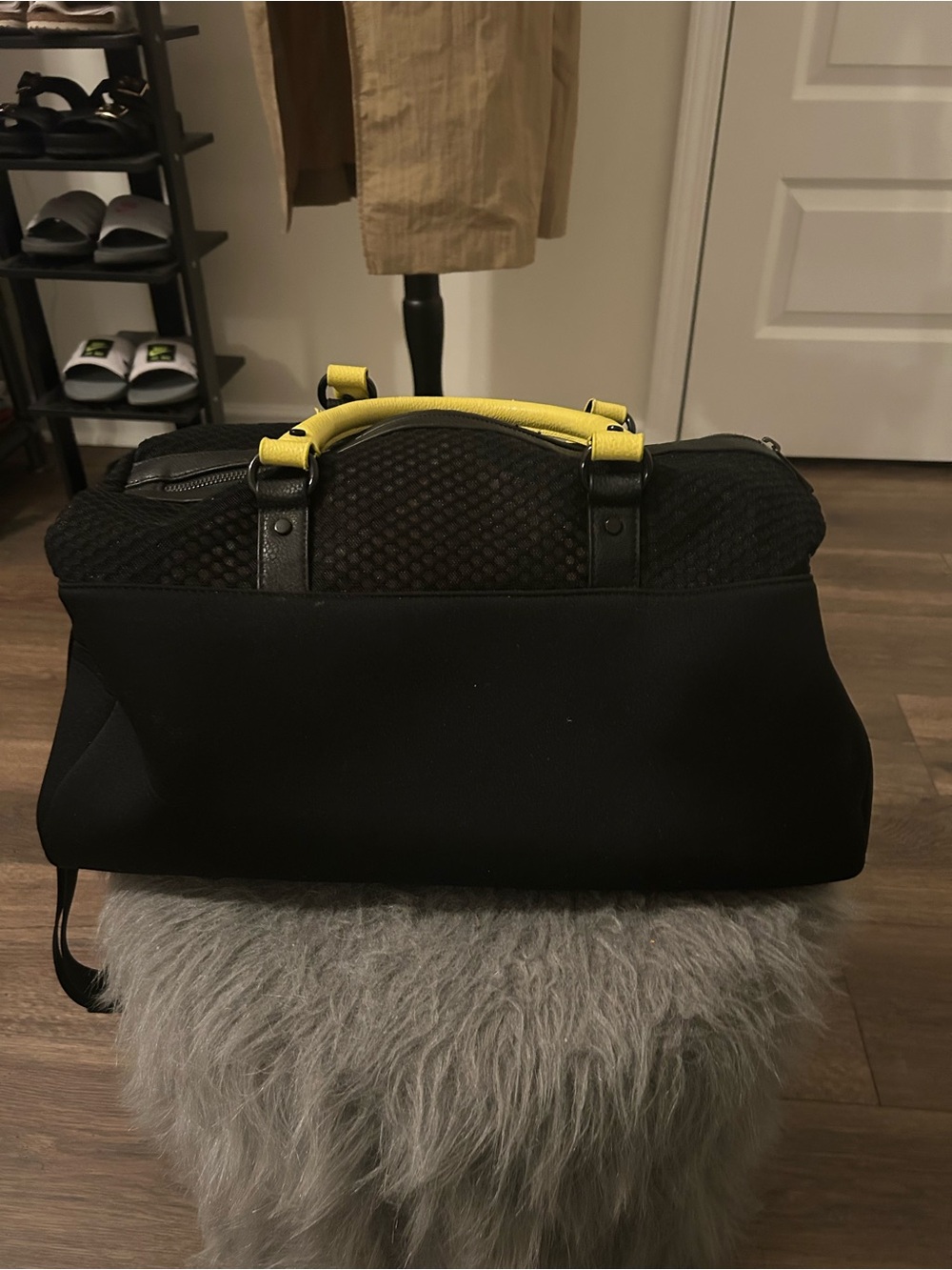 Black & Yellow Women’s  Carry Bag - Stylish Weekend Duffel